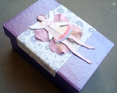 SALE -Tooth Fairy Box Purple Petal - Girl's Tooth Fairy Box, Purple Tooth Fairy Box
