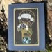 Asian Cartoon Character Card Blue Gold