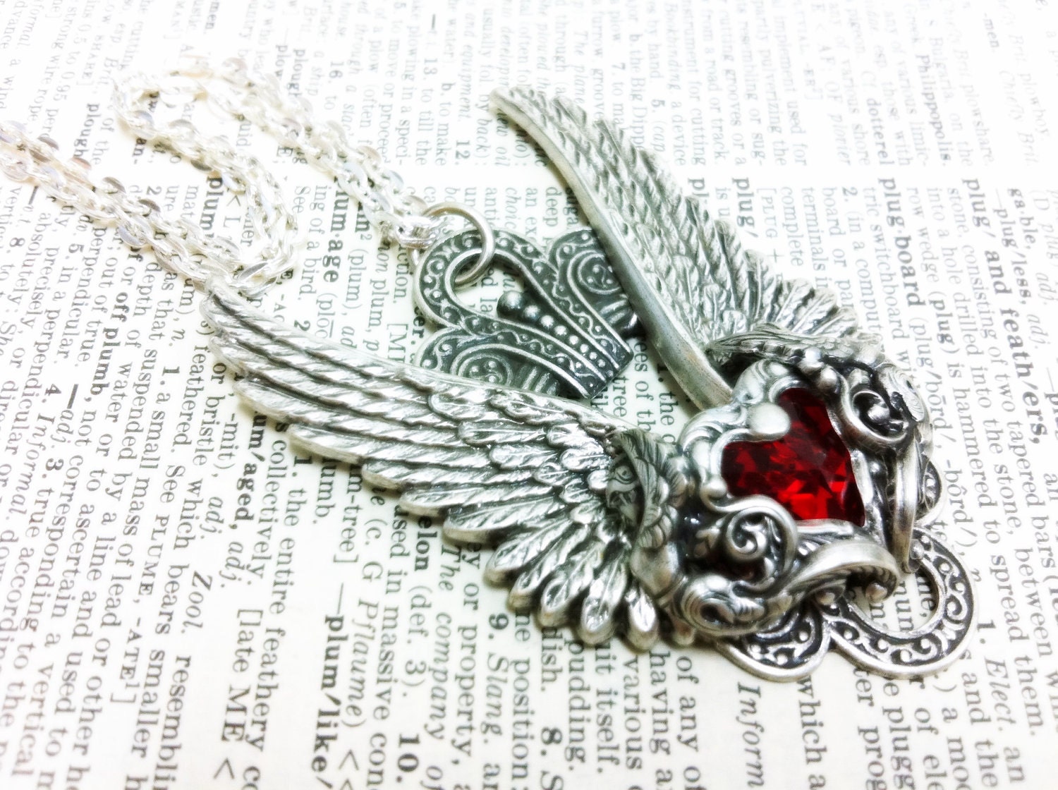 Valkyrie Aged silver plated brass filigree pendant Fantasy mythology inspired jewelry Vintage victorian steampunk gothic style