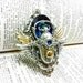 Sarabi Scarab Queen Steampunk Egyptian Pendant (Silver/gold/blue)