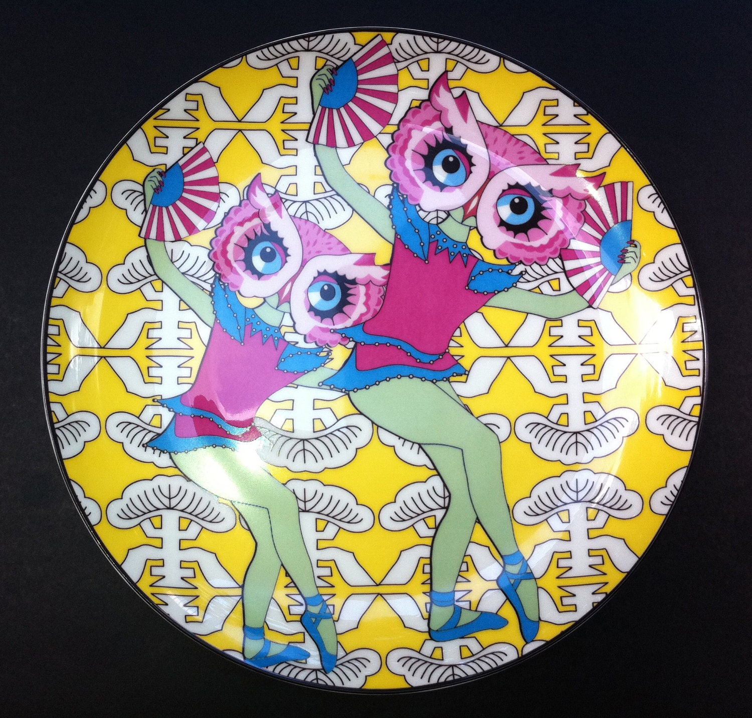 The Owl Dancers - Limited Edition 10" Porcelain Dinner Plate