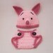 Piglet Hat & Diaper Cover Set, inspired by Winnie the Pooh (newborn-3 month size)