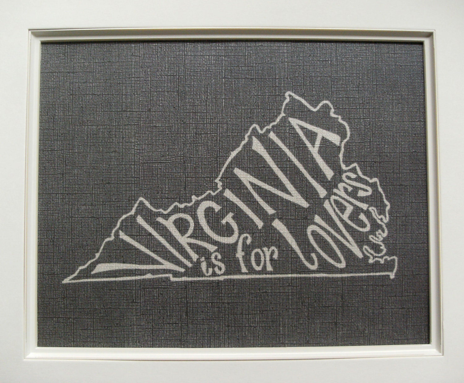 Virginia is for Lovers - Black Background - 8x10 Illustrated Print by Mandipidy