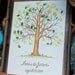 ORIGINAL Watercolor Thumbprint / Fingerprint Tree 22" x 28" Wedding Guest Book / Keepsake