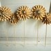 Paper Flowers, Recycled Books, Summer Birthday, Book Blossom, Book Pages, First Anniversary, Paper Dahlias, 5 Origami Flowers on a stems