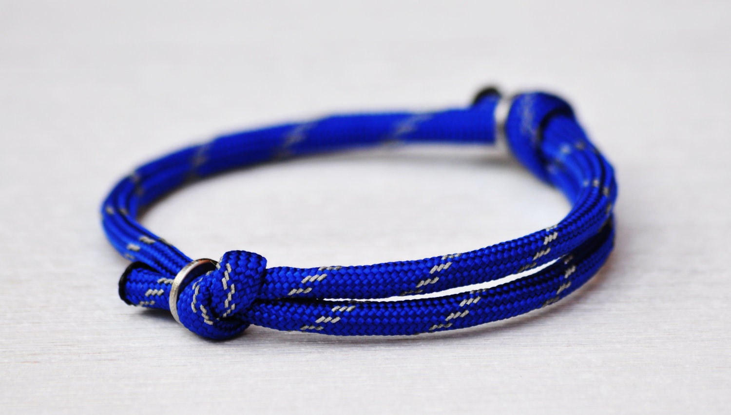 PREPPY PARACORD Bracelet by MOONDROPS. Cobalt Blue (more colors available)