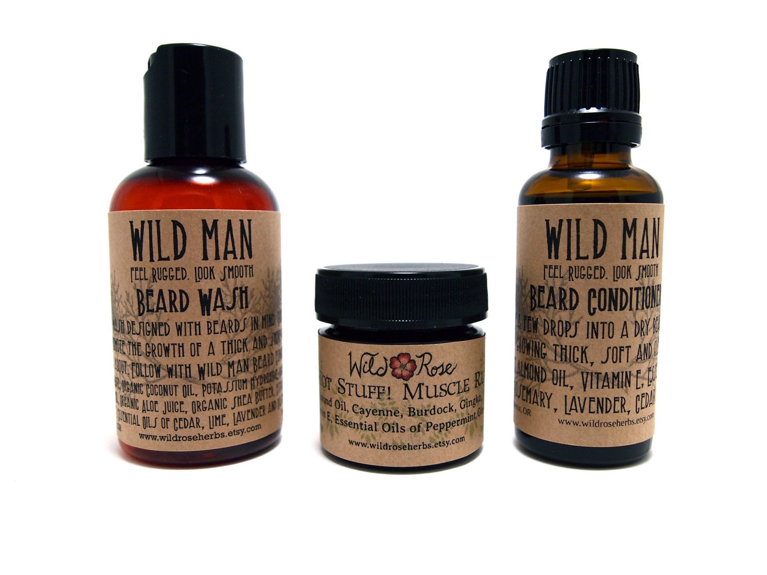 Beard Gift Basket Conditioner Wash Muscle Rub Wild Man