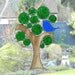 Stained Glass Suncatcher: Love Bird in a Tree