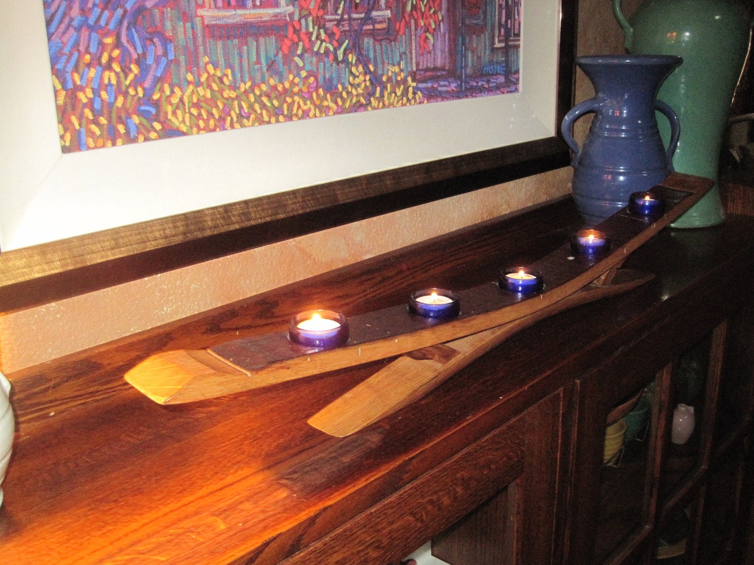 Barrel Stave Candle Holder