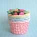 Candy Cups Nut Baking cupcake liners muffin grease proof treat dips sauces cups - (50 pcs) YOU PICK COLORS -Polka Dot or Stripe paper cups
