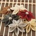 Kalanchoe Collection - Mahogany 542511 - felt flowers with pearl centers - for card making, jewelry, journal, album accents