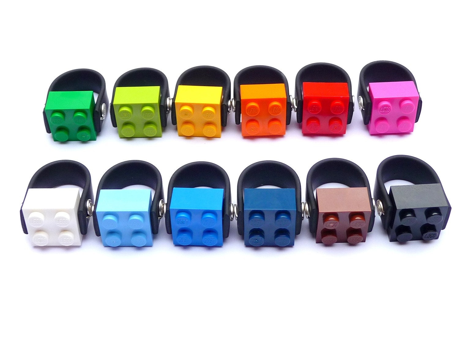 Upcycling Necklace  - play with me - RAINBOW  made with genuine LEGO(r) bricks