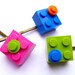 Upcycling Necklace  - play with me - RAINBOW  made with genuine LEGO(r) bricks