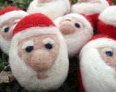 Santa Claus Sculpture / Ornament - MADE TO ORDER - Small Version - Needle Felted Wool
