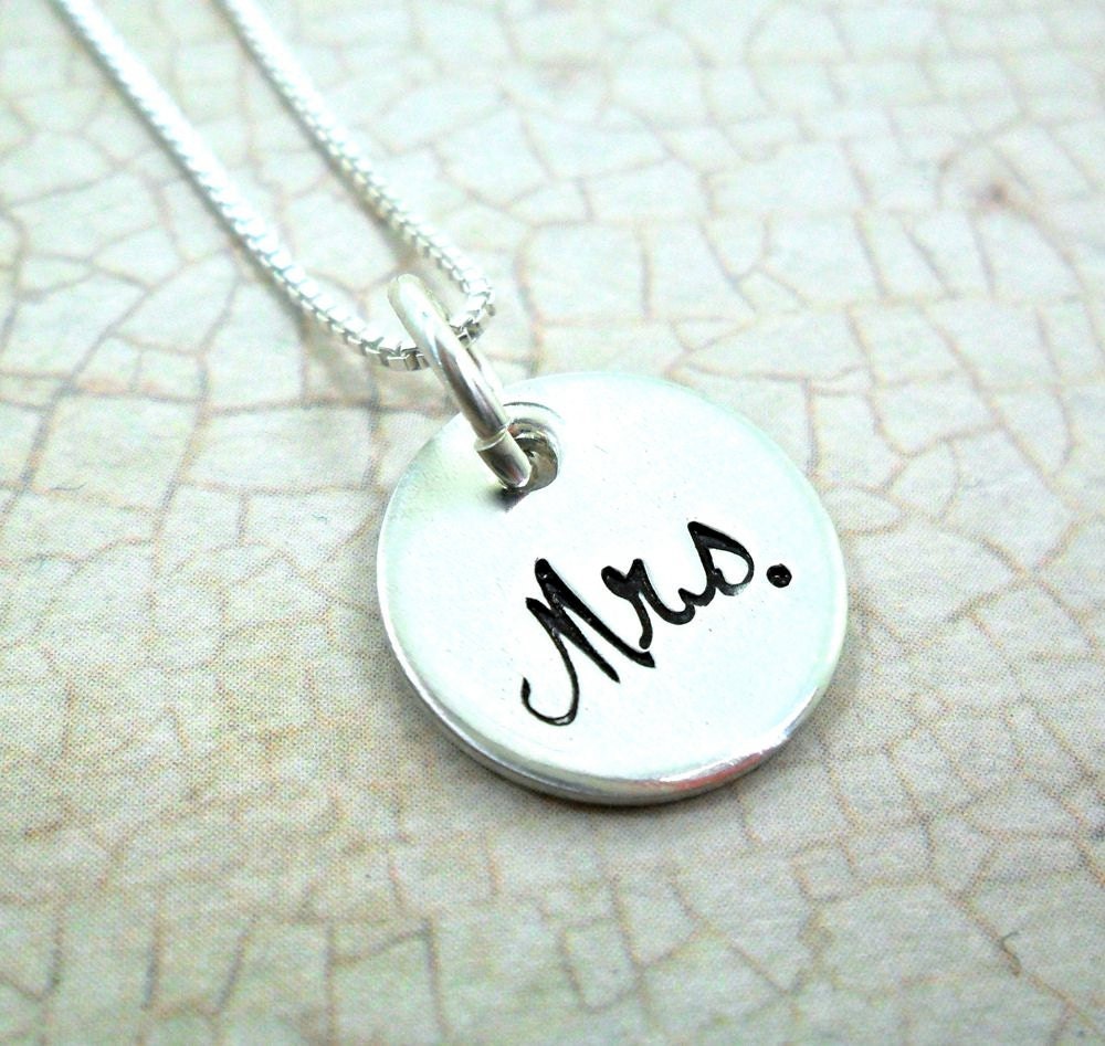 Mrs. Necklace Sterling Silver (Free Shipping)