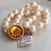 Bracelet - Vintage Tacoa 2-strand Faux Pearl Bracelet - Goldtone Clasp