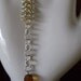 Chainmaille Silver and gold delicate bracelet with antique crystal - cm02