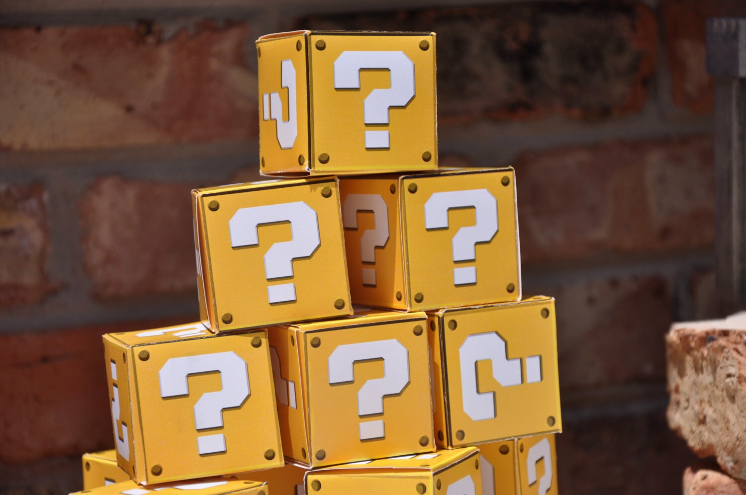 Super Mario Question Mark Box And BONUS Brick Box By MemoriesToo