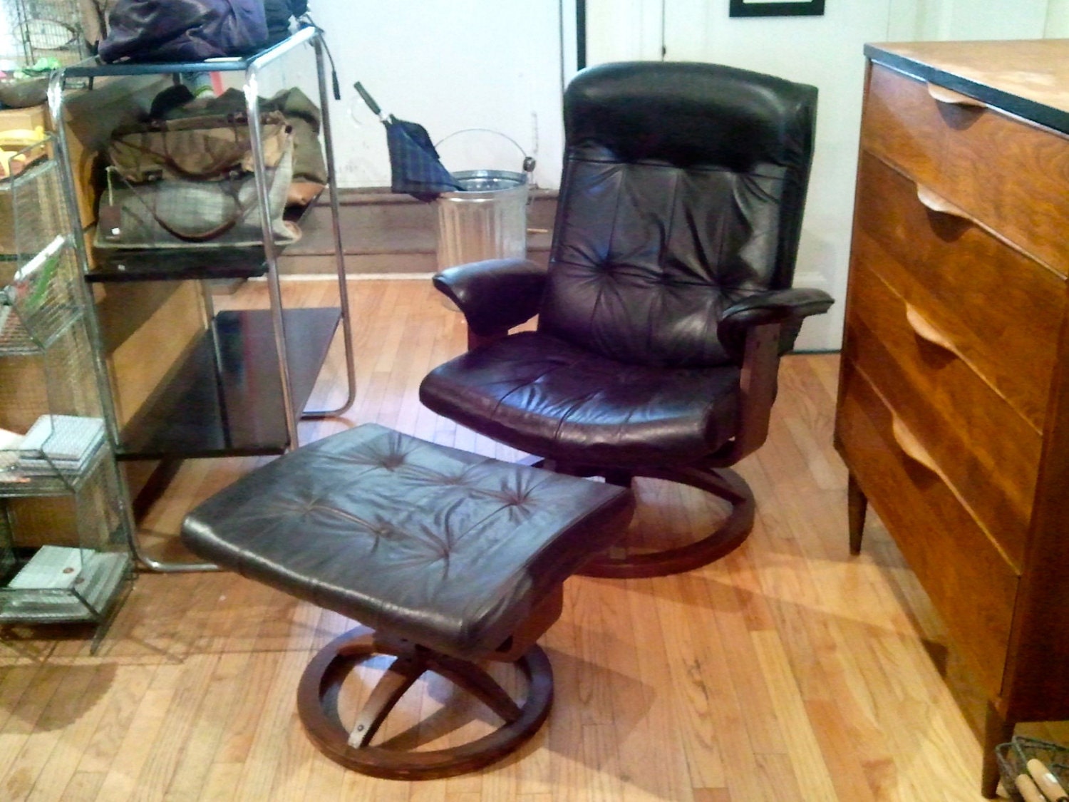 1960s Plycraft Lounge Chair with Ottoman