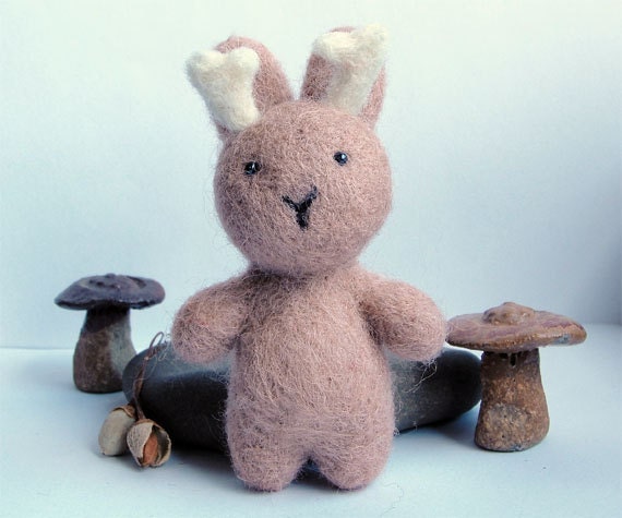 Needle felted Jackalope