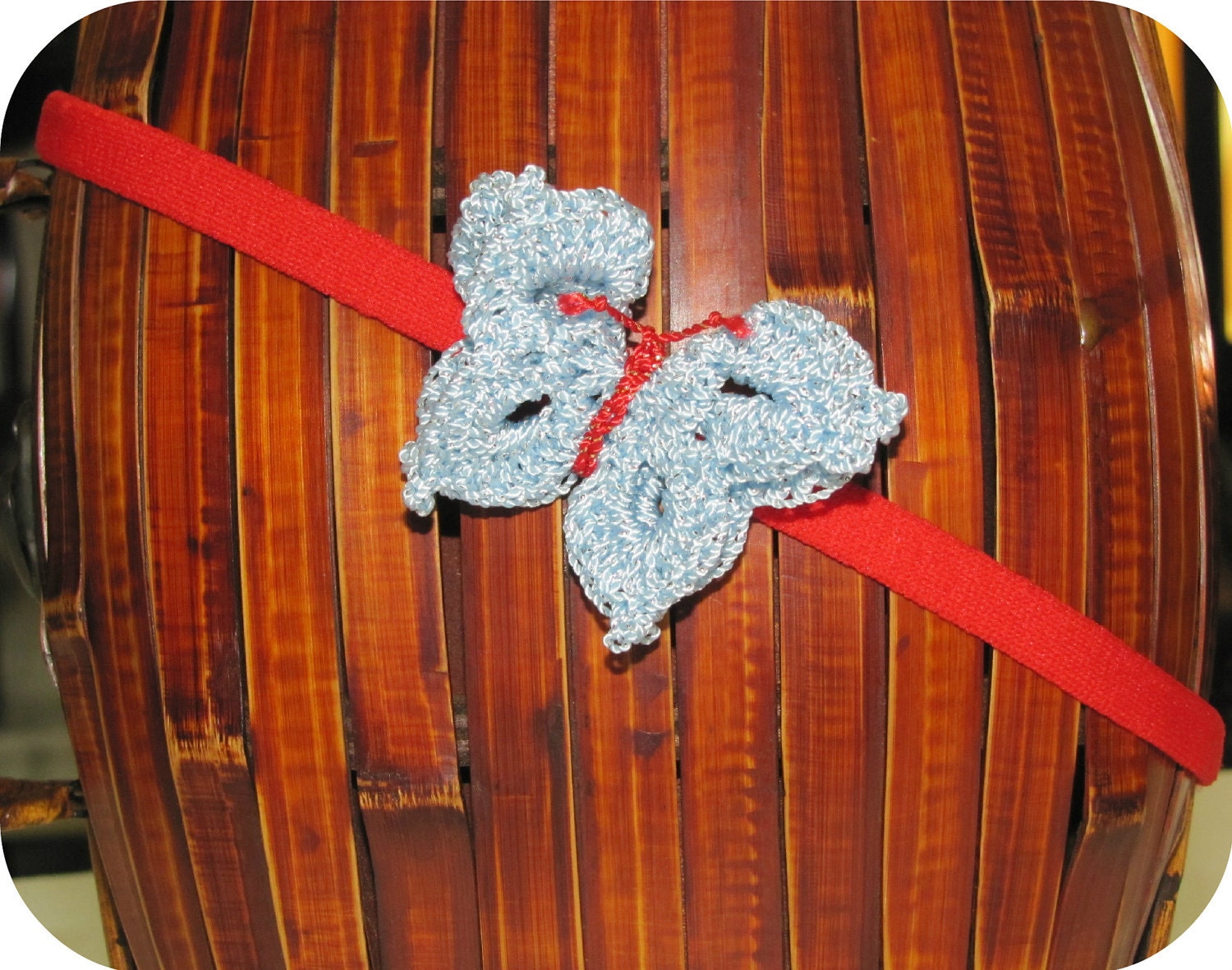 Flutter Away Headband - Light Blue Butterfly