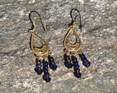 Purple Fan Earrings