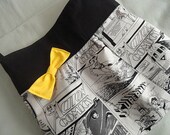 Superman Comic Bag with a Yellow Bow and Yellow interior