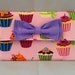 Cupcake Wallet with Pastel Purple interior and Double layered Bow