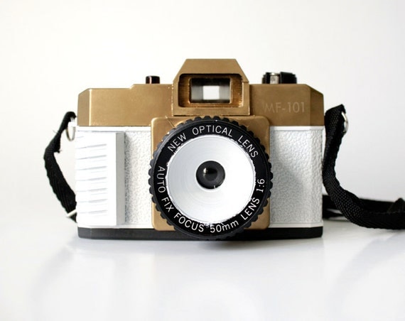 Customized Photo film Camera white gold and black color
