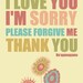 I love you