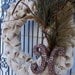 Burlap Bubble Wreath with Feathers and Custom Monogram Letter- A MUST SEE
