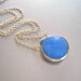 SALE - Blue Chalcedony Pendant Necklace