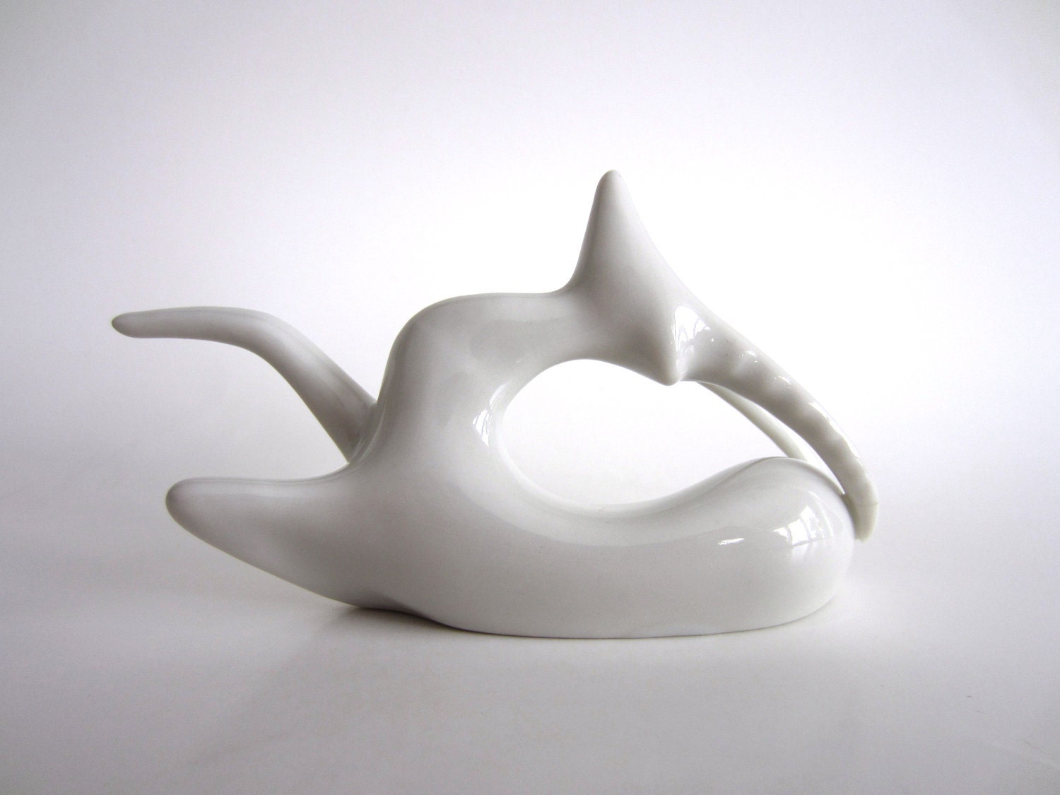 Capricorn Figurine Royal Dux Mod White Blanc de Chine Czechoslovakia 608