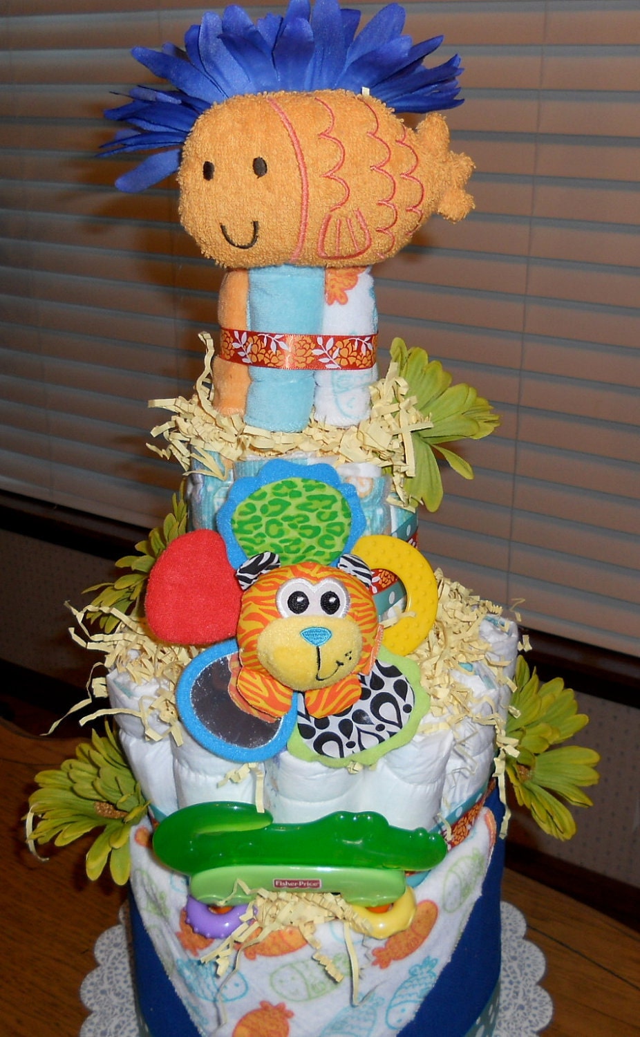 Tier Playful Diaper Cake With Lots of Goodies Made To Order You Choose the Theme Bonus 3 Tier Price