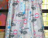 London England Vacation Cotton Sundress, Girls Size 10