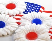 Patriotic Daisy Soap in Red White and Blue July 4th