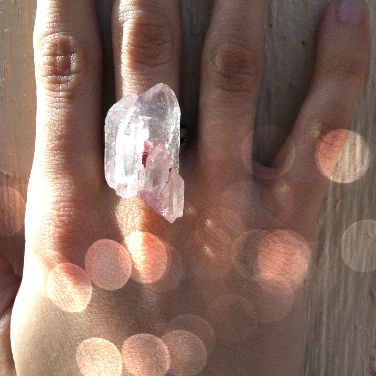 Multi Crystal Quartz Ring in Rose // Jewelry