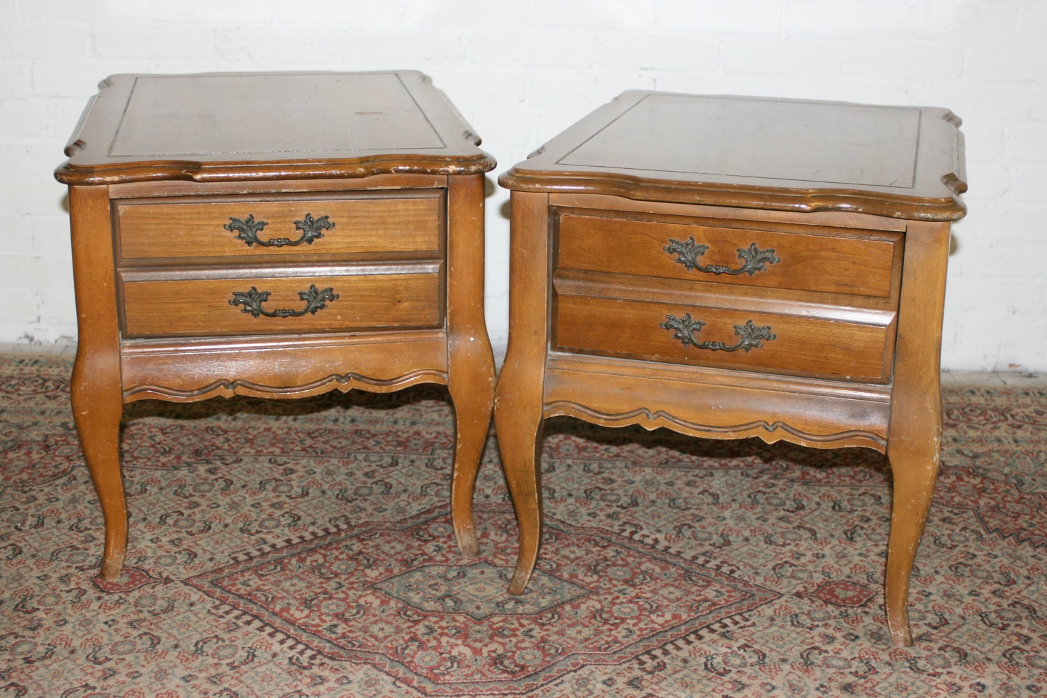 Pair of Vintage French Provincial Tables - PAINTED TO ORDER