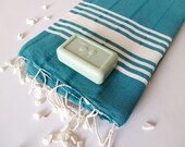Natural Turkish Towel, Bath, Peshtemal, Pure soft cotton, bath and beauty, beach towel, yoga, spa, wellness, For Moms, Dark Green