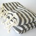 Turkish Bath Towel: Handwoven Peshtemal, Bath, Beach, Spa Towel, Black Striped