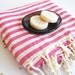 Traditional Turkish Towel: Peshtemal, Light and Thin Bath, Beach, Spa Towel, Pink