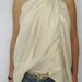 Organic Silk-Cotton Elegant Beach Towel, Pareo, Sarong, on the boat, Peshtemal, White