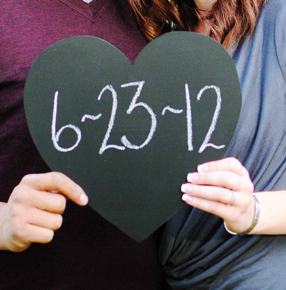 Extra Large Chalk Board Heart Sign - 11.5 " (Ready to Ship)- Photography Prop or Decoration
