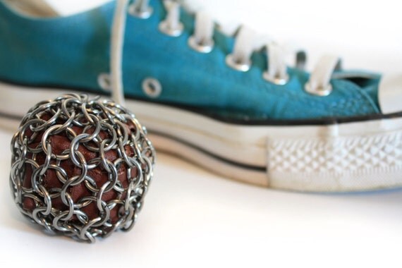 Chainmaille Hacky Sack Filled With Recycled by TangledMetal