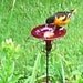 Home Decor, Outdoor, HUMMINGBIRD FEEDER, stained glass, copper, Emerald Green
