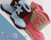 Boots Crochet Pattern Cowboy  for Baby BOOT SCOOT'N BOOTS digital