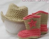 Cowboy Hat Boots Crochet Patterns. Includes patterns for Boot Scoot'n Boots and Boot Scoot'n Cowboy Hat digital