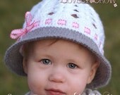Baby Hat Crochet Pattern for My ANGEL BABY Cloche digital
