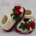 Slippers Crochet PATTERN Christmas for Baby Holly Shoes digital