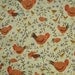 Rooster in orange, fat quarter, pure cotton fabric